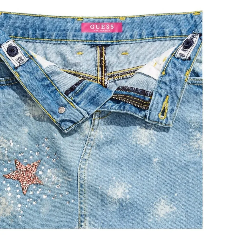 Guess sparkle denim skirt